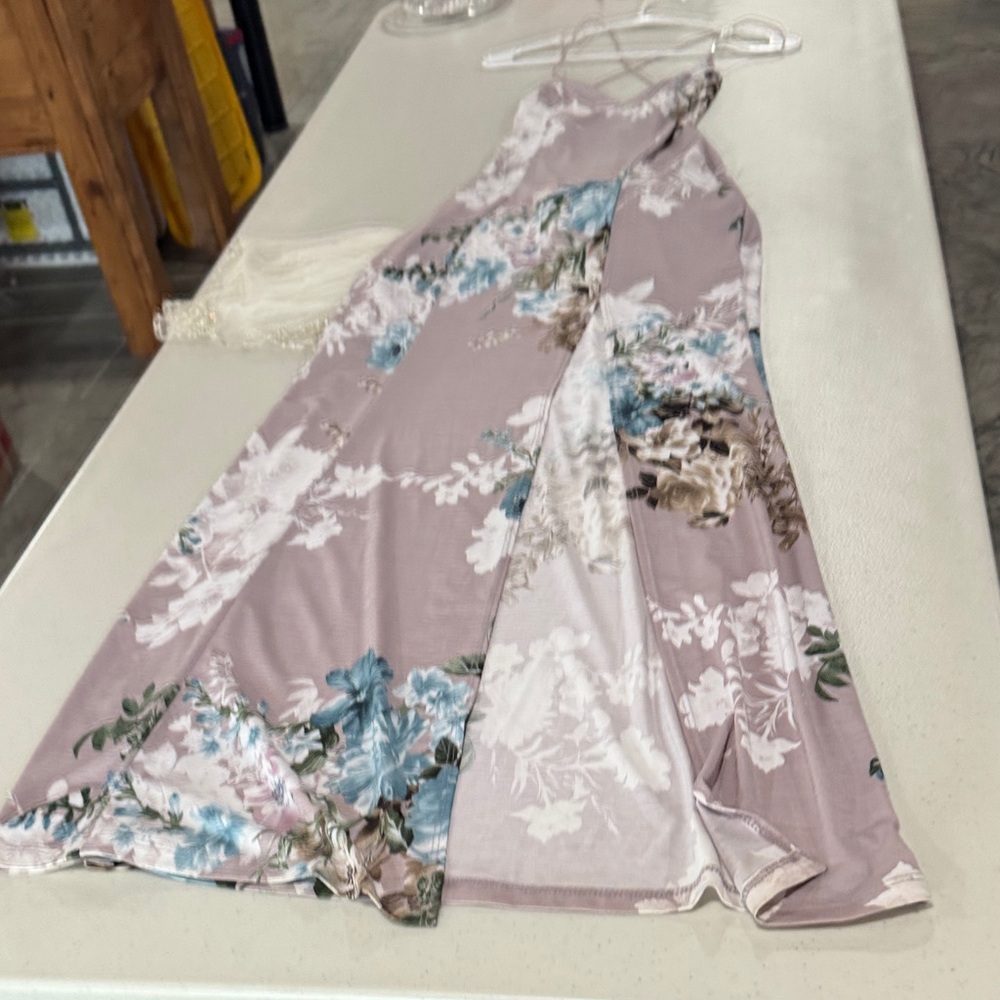 Windsor Floral Maxi Dress in Pink and Blue